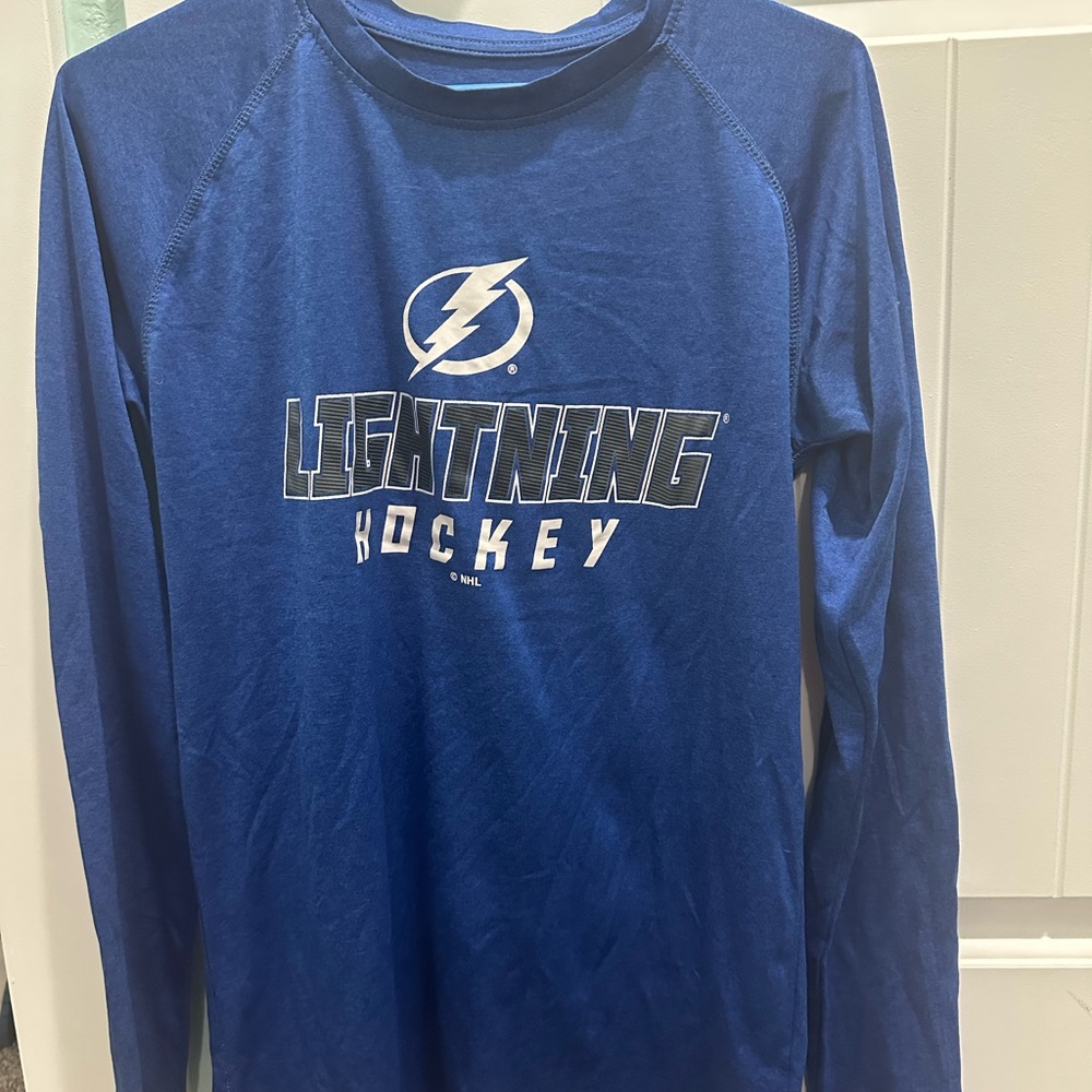 NHL Lightning Kids Blue Long Sleeve Tee
